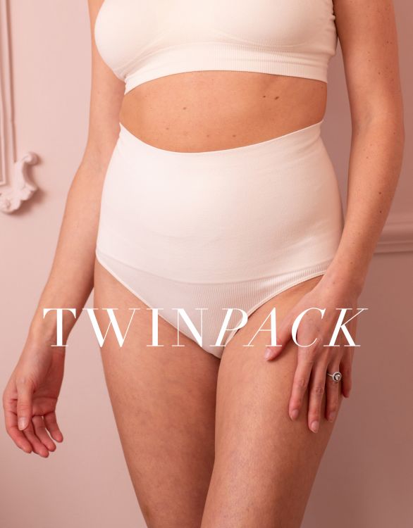 Image for Post Maternity Shaping Briefs – Ecru Twin Pack