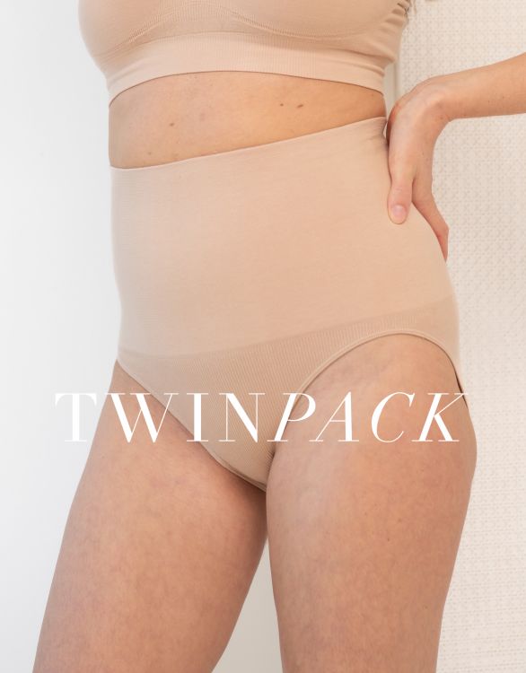 Image for Post Maternity Shaping Briefs – Latte Twin Pack