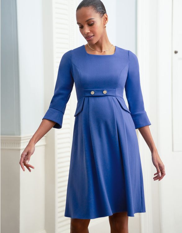Image for Royal Blue Tailored Maternity Dress
