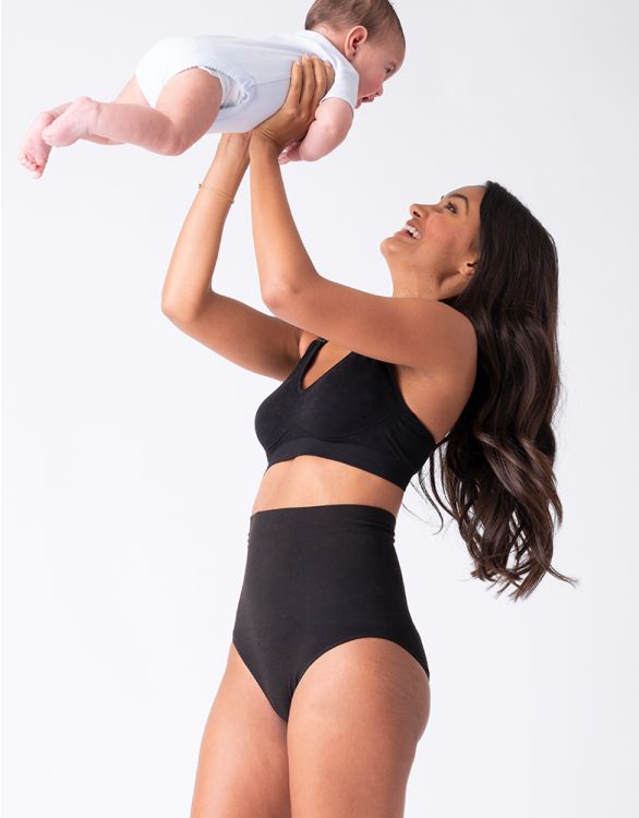 Post Maternity Shaping Panties – Black & Terracotta