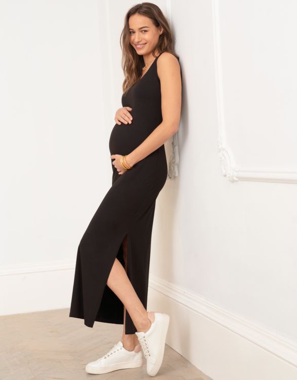 Image for Bodycon-Style Maxi Sleeveless Maternity & Nursing Dress  