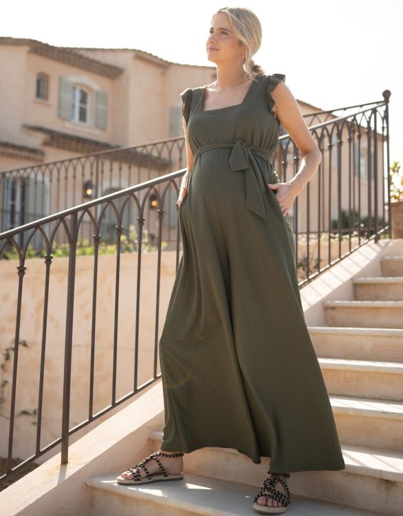 Image for Wide-Leg Maternity-To-Nursing Jumpsuit With Zip 
