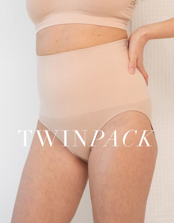 Image for Post Maternity Shaping Briefs – Latte Twin Pack