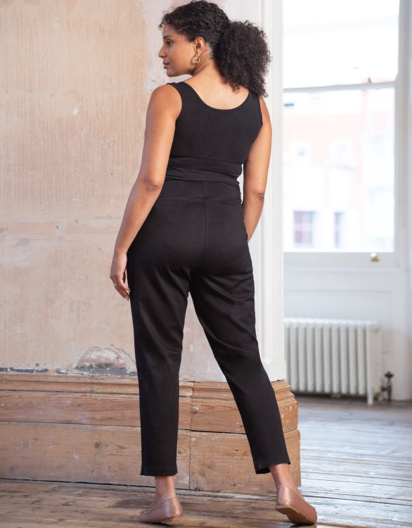 Seraphine Monica Maternity Trousers with rollover waistline - soft and  versatile - Black woman