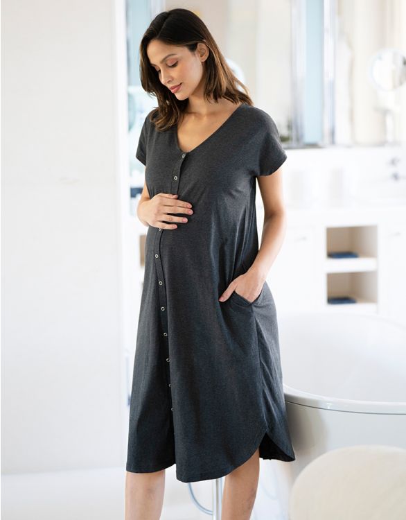 Gray Birthing Gowns Labor Gowns, Delivery Gowns, Hospital Gowns