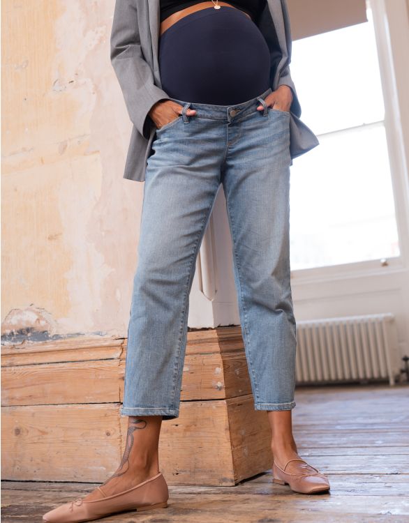 Image for Organic Cotton Tapered Maternity Jeans