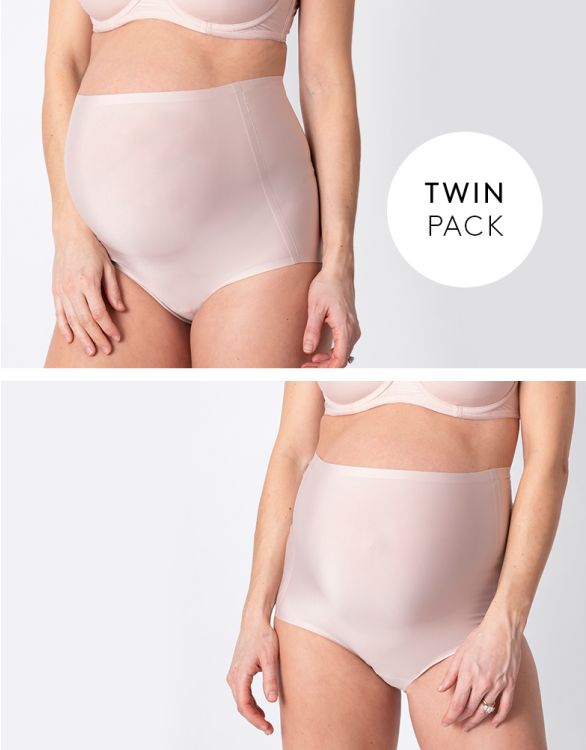 Image for No VPL Over Bump Maternity Briefs – Twin Pack