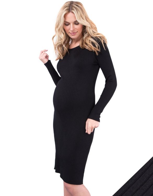 Image for Ultra-Soft Ribbed Knit Maternity Dress