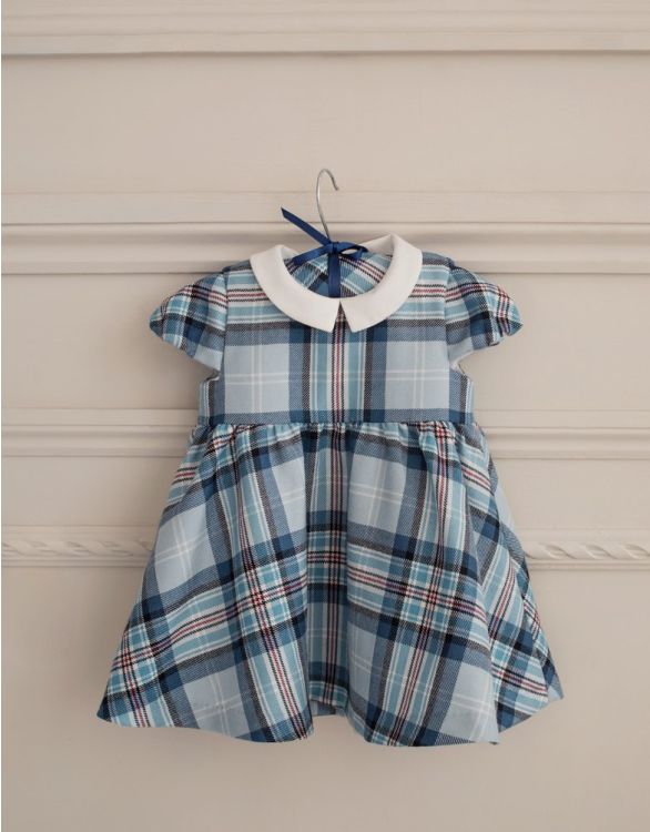 Blue plaid baby sales dress