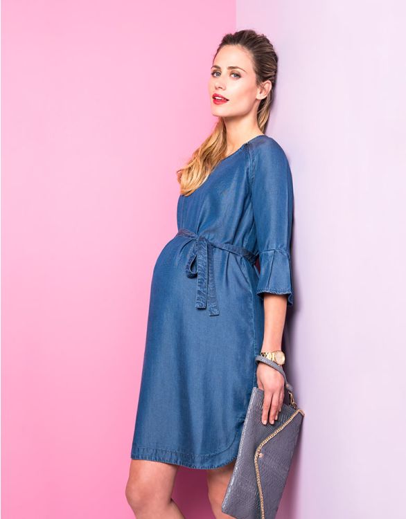 Angel Maternity A-Line Denim Maternity Dress | Nordstrom