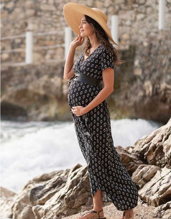 Image for Maxi Wrap Maternity Dress