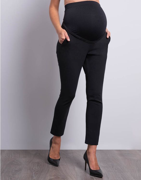 black skinny maternity work pants