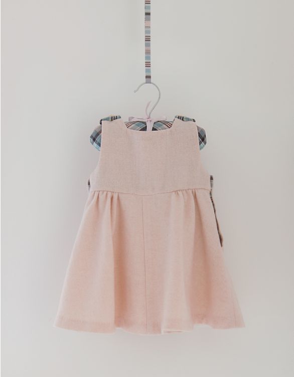 Pink tartan sale pinafore dress