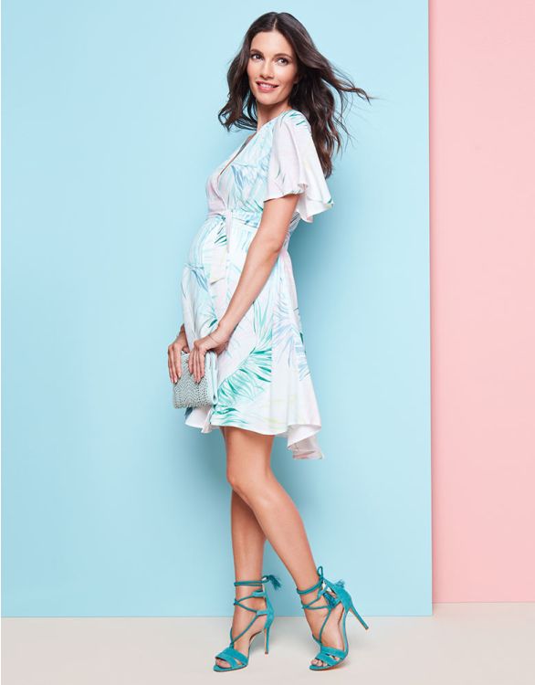 Palm Print Wrap Maternity Dress | Seraphine