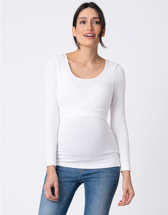 Tshirt Maternité Blanc Coton Bio l Vêtements Grossesse Bio & Essentiels