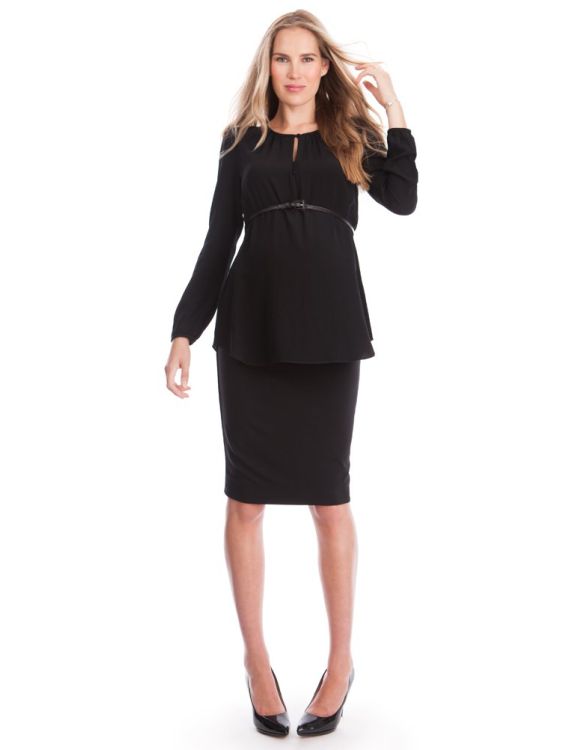 Stretch Maternity Pencil Skirt - Black – Fashionably Pregnant