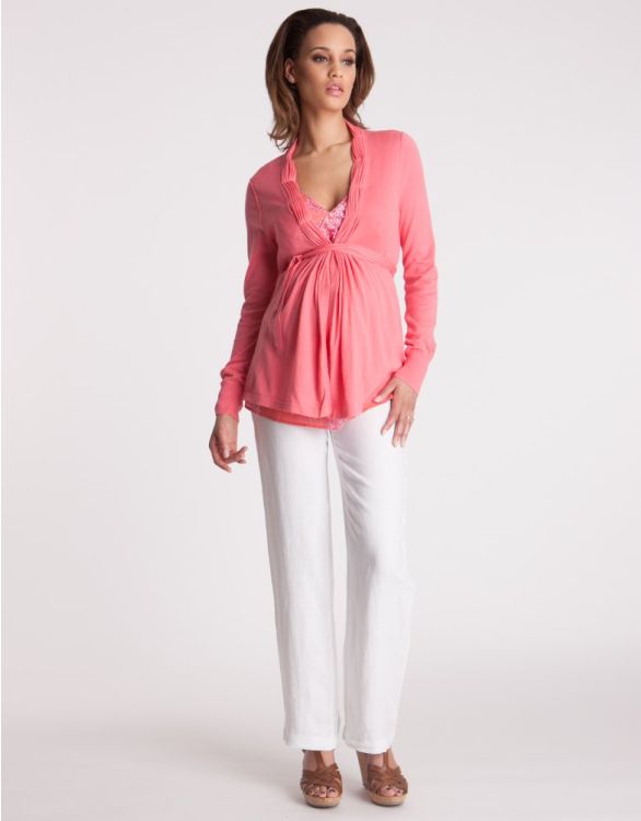 Giulia Maternity Linen Pants in White by Angel Maternity Online  THE  ICONIC  Australia