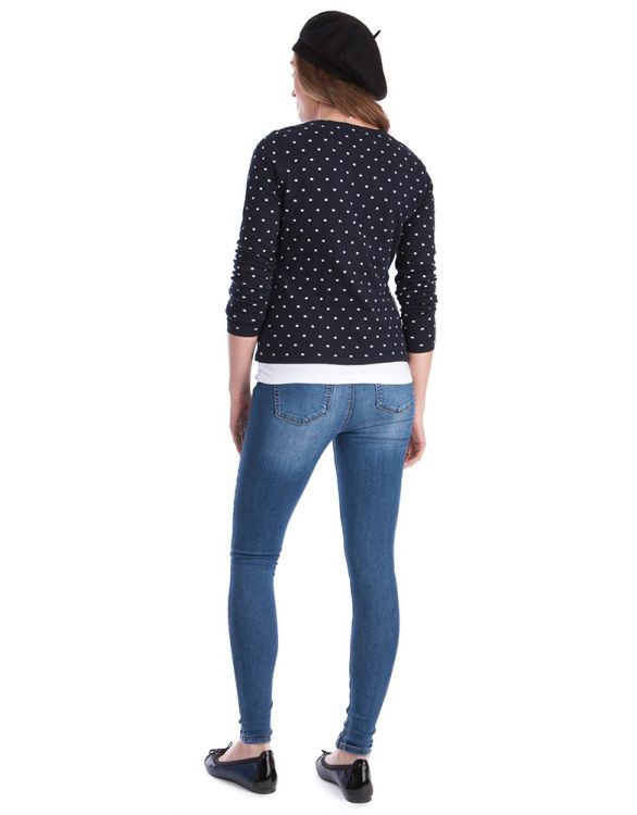 Navy polka dot outlet cardigan