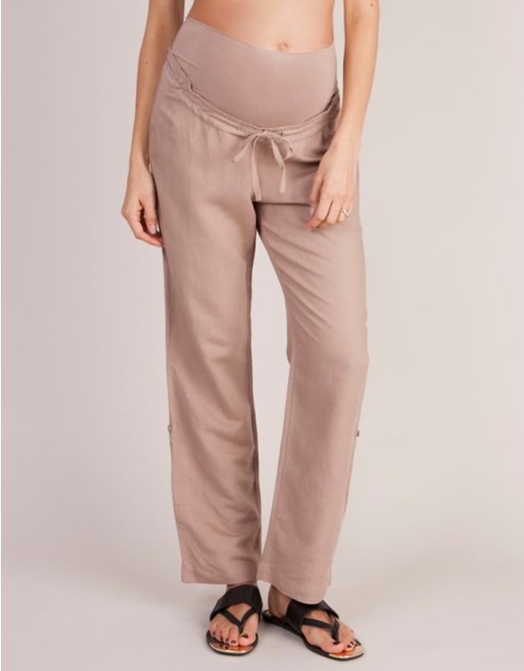 Ex-Store Maternity Linen Blend Trousers