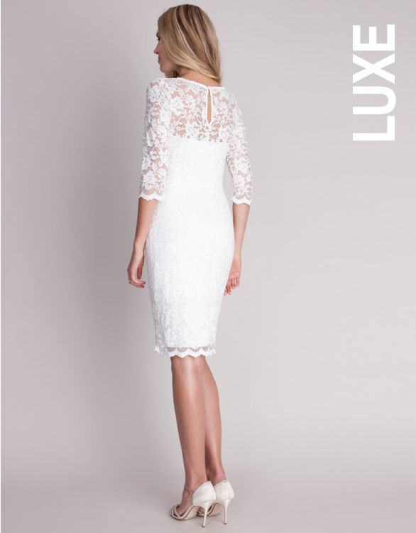Ivory Lace Maternity Cocktail Dress ...