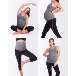 Seraphine Women's The 2 Piece Active Kit – Prenatal Yoga & Workout Clothes  - black - XS : : Fashion