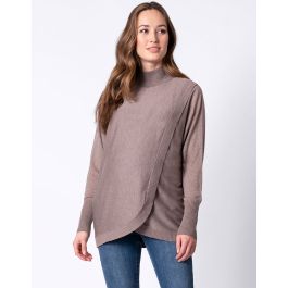 Wool Blend Crossover Maternity & Nursing Sweater | Seraphine