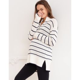Cotton Waffle Knit Maternity & Nursing Sweater