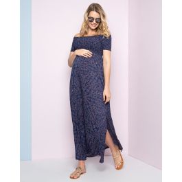 navy blue maternity maxi dress