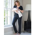 Black Bamboo Maternity Loungewear Set