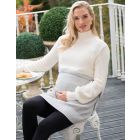 Cream Grey Cotton Maternity & Nursing Jumper