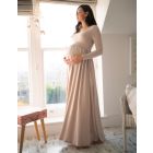 Long Sleeve Maternity to Nursing Maxi Dress – Blush