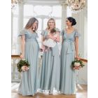 Sage Green Lace & Silk Chiffon Maxi Maternity & Nursing Occasion Dress