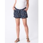 Woven Floral Print Maternity Shorts 