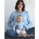 Mama & Mini Set of Matching Blue Star Knitted Jumpers