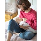 Cerise Cotton Lift Up Maternity & Nursing Jumper