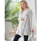 Grey Draped Maternity & Nursing Tunic