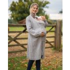 3 in 1 Cable Knit Maternity to Babywearing Long Cardigan  – Grey