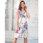 Floral Silk Maternity Cocktail Dress