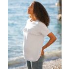 Grey Marl Frill Maternity to breastfeeding T-Shirt