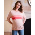 Pink Ombre Colourblock Maternity to breastfeeding Sweater