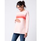 Pink Ombre Colourblock Maternity to Nursing Sweater