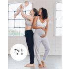 Maternity Joggers – Grey & Black Twin Pack