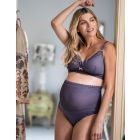 Lace Overbump Maternity Briefs – Purple