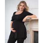 Curve Black Jersey Maternity & Nursing Tunic