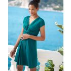 Green Knot Front Maternity Dress
