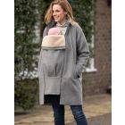 6 in 1 Grey Maternity Coat with Fleece Gilet