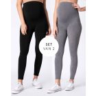 Bamboo Maternity Leggings – Twin Pack