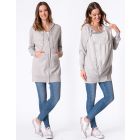 Cotton Blend Knitted 3 in 1 Maternity Hoodie 