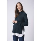 2 in 1 Maternity to Nursing Jumper – Forest Green