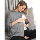 Grey Breastfeeding Cover Maternity Shawl
